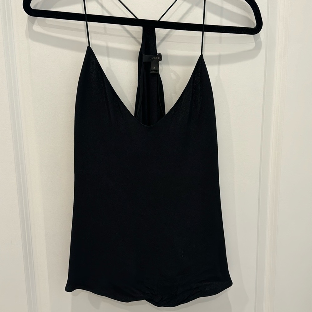 J. Crew Black Silk Sleeveless Top Size 2